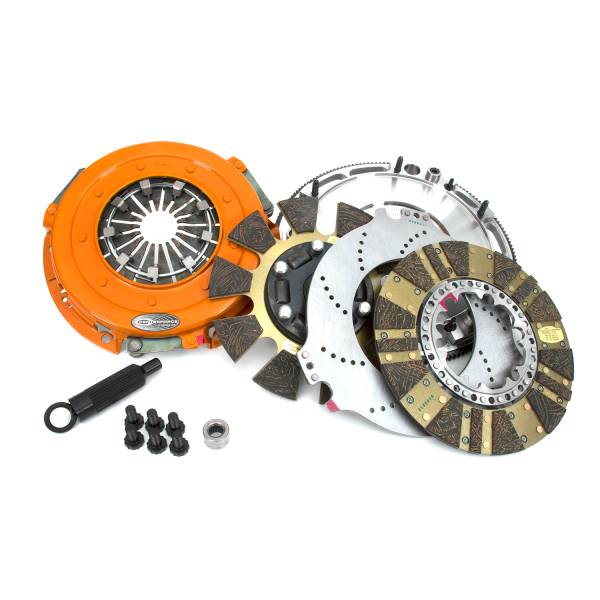 Centerforce - Centerforce DYAD ® DS 10.4, Multi-Disc Clutch and Flywheel Kit, 168 Tooth Gear, 33.0 in/oz Externally Balanced, 6 Bolt Crank, 1300 ft/lbs Capacity, 10.4in Dia., 26-Spline, Fits Chevrolet/GMC Cars and Trucks 7.4L