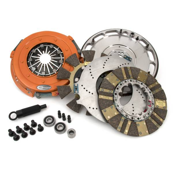 Centerforce - Centerforce DYAD ® DS 10.4, Multi-Disc Clutch and Flywheel Kit, 168 Tooth Gear, 0 in/oz Internally Balanced, 8 Bolt Crank, 1300 ft/lbs Capacity, 10.4in Dia., 26-Spline, Fits Chevrolet Crate Engines & Swaps LSA, LSX 6.2L/7.4L