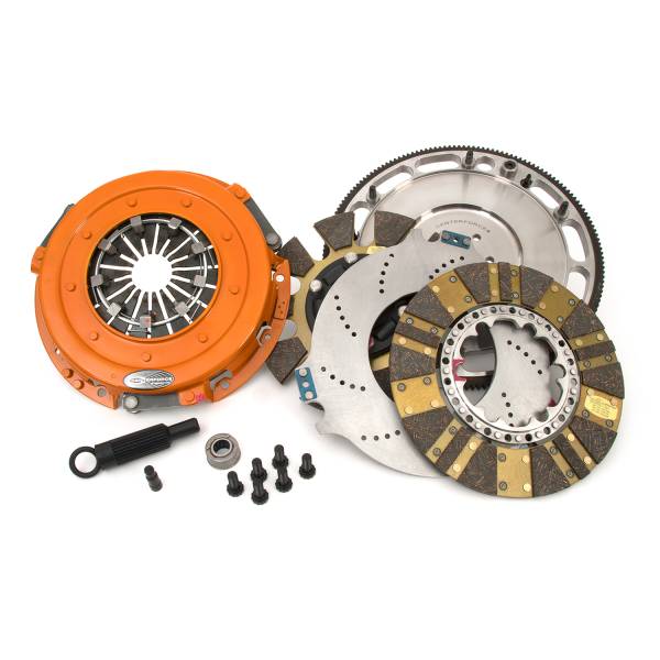 Centerforce - Centerforce DYAD ® DS 10.4, Multi-Disc Clutch and Flywheel Kit, 45.95 lbs, 164 Tooth Gear, 0 in/oz Internally Balanced, 6 Bolt Crank, 1300 ft/lbs Capacity, 10.4in Dia., 26-Spline, Fits Ford Mustang GT 4.6L