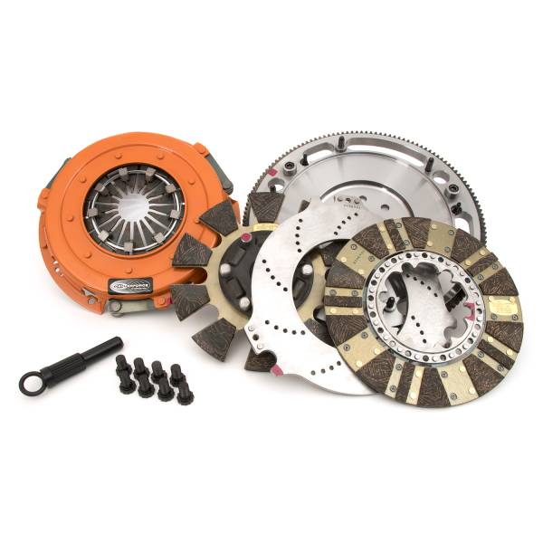 Centerforce - Centerforce DYAD ® DS 10.4, Multi-Disc Clutch and Flywheel Kit, 143 Tooth Gear, 0 in/oz Internally Balanced, 8 Bolt Crank, 1300 ft/lbs Capacity, 10.4in Dia., 23-Spline, Fits Plymouth Cars 7.0L